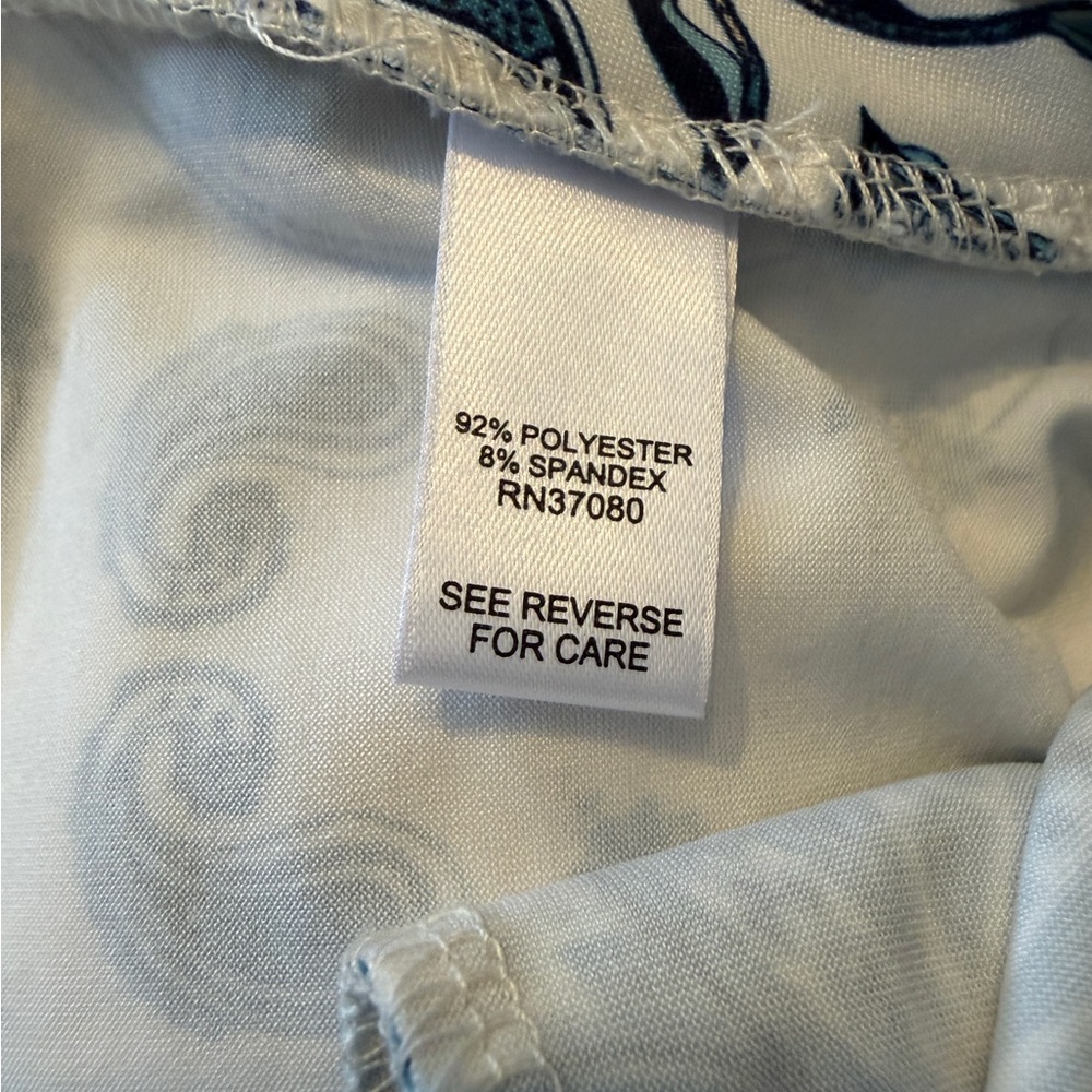 Cato Cream & Teal Paisley Wide-Leg Pants - Picture 6 of 9